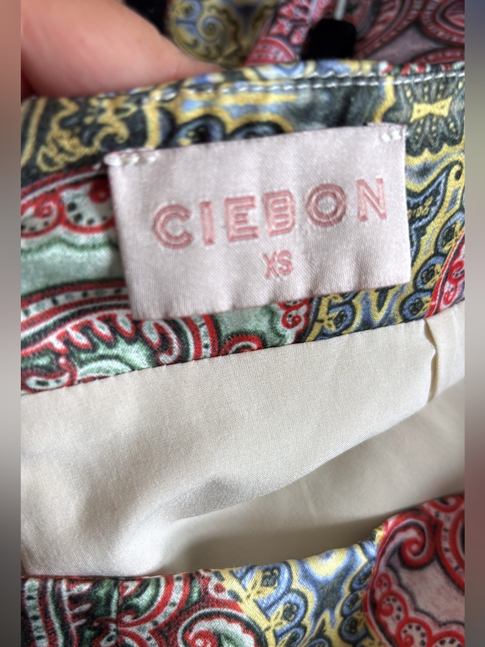 Ciebon Wide Leg Satin Palazzo Pants Multi Print Size XS - Picture 4 of 4